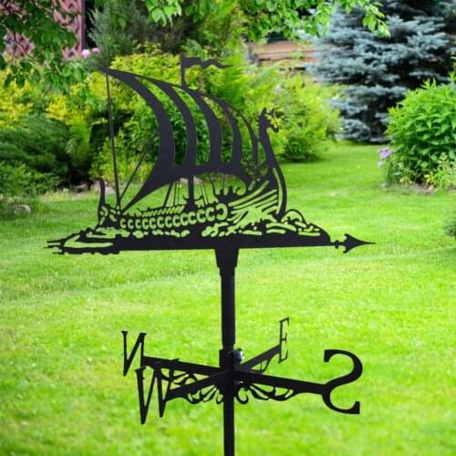 2021 Metal Weather Vane Practical Home Outdoor Roof Sailing Boat Cruise Ship Decoration Outdoor Garden Craft Decor