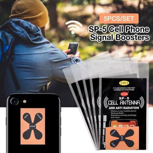 5Pcs Cell Phone Signal Boosters Stickers Phone Antenna Amplifier