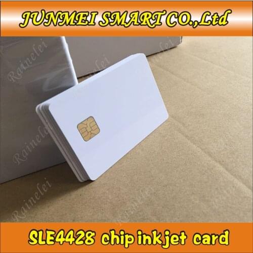 50pcs Contact White SLE4428 Big Chip Inkjet Printable Blank PVC Card For Epson T50 Canon Printer