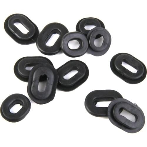 60pcs Rubber Grommet Single Side Panel Fairings Washer for Honda Motorcycle Body Fairing Cowling Repair, Black