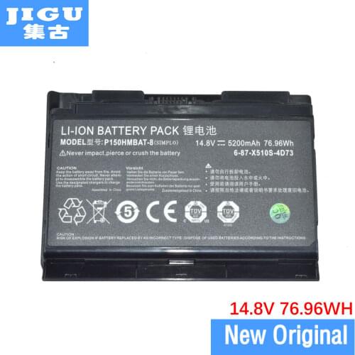 JIGU 6-87-X510S-4D7 6-87-X510S-4J7 Original Tablet Battery For CLEVO P150 P150EM P170HM3 P170HM X511 Series 14.8V 76.96WH