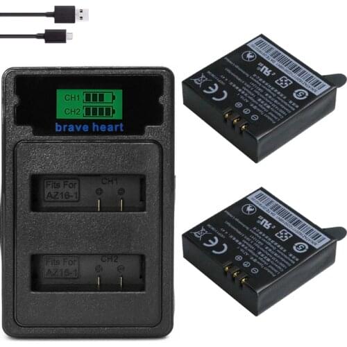 1400mAh Battery For Original Xiaomi Yi 2 yi 4k Batteries+ TYPE-C Charger for Xiaoyi Yi Lite Action Camera