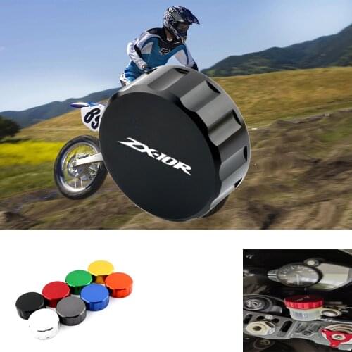 Motorcycle Accessories Rear Brake Fluid Reservoir Cap CNC For Kawasaki NINJA ZX10R ZX-10R 2008-2017 09 10 11 12 13 14 15 16