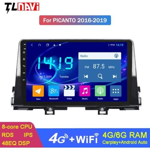 Android 10 For Kia Morning Picanto 2016-2018 IPS 9 Inch Head Unit Car GPS Navi Radio Support SWC Carplay DSP