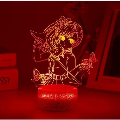 Demon Slayer Night Light Kimetsu No Yaiba Zero Two Anime Lamp For Room Party Birthday Decor Adult Kids Gift Send Random Stickers