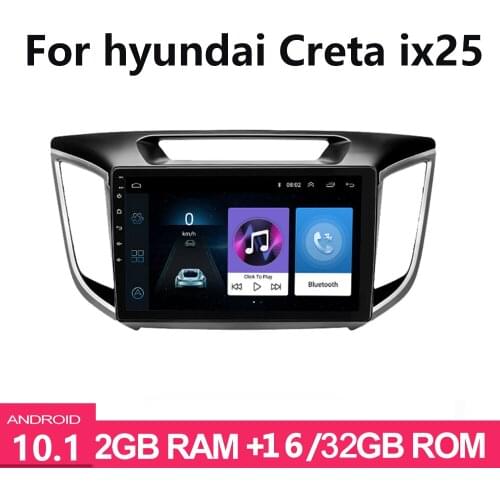 Android 9.1 2GB+32GB Car Radio multimedia Video player GPS Navigation Bluetooth Wifi For Creta ix25 2015 2016-2018 2 din