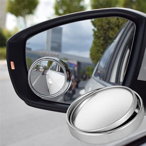 360 Rotary Push Car Rear View Small Round Mirror Large Vision Reverse Assist Blind Spot Mirror Car Accessories For Car Mirror