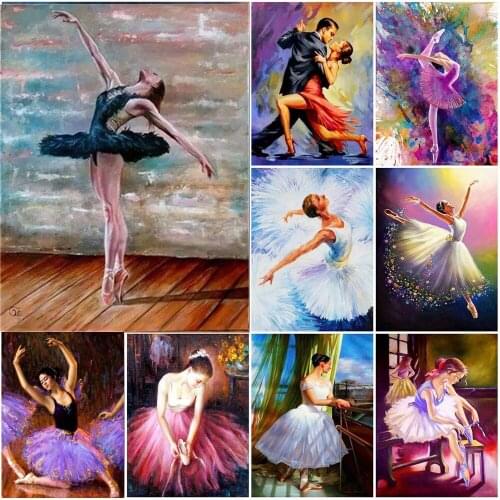 Ballet Dancer Painting - 5D Diamond Embroidery / Diamond Painting Kit Ballet Girl Full Diamond Mosaic Portrait Home Decor