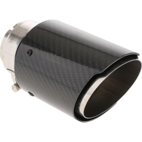 Black Carbon Fiber Car SUV Rear Exhaust Muffler End Tail Pipe Tip