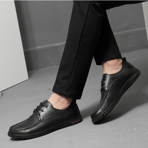 Running black Sneaker casual leisure leather men man breathable sports shoe Casual flat sport mens for causal wear sneakers