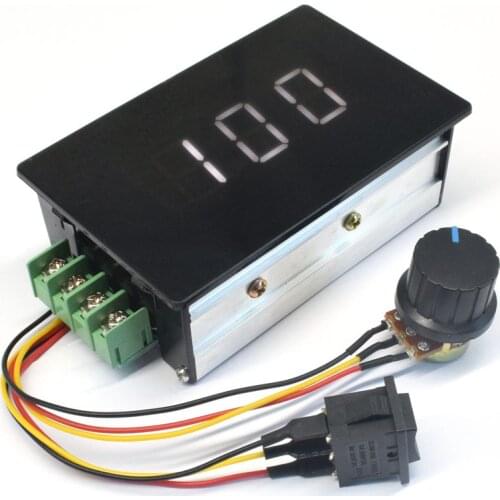 Digital Display 0~100% adjustable DC 6-60V 20A DC Motor Speed Controller Regulator PWM 6V 12V 24V 48V 2000W Forward Backward