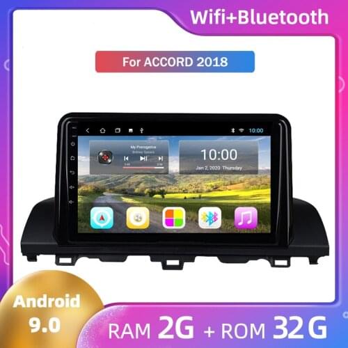 For Honda Accord 10th 2018 GPS Navigation Bluetooth Music on Board DVD 2+32GB Car Radio Touchscreen GPS Stereo Multimedia Player
