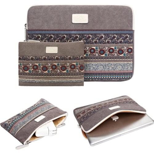 Fashion Canvas Laptop Sleeve Bag Notebook Handbag Case For Macbook Air Pro Retina 11 13 14 15 Lenovo Asus HP Laptop Liner Bag