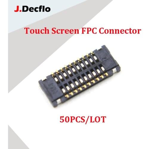 JDecflo 50Pcs/Lot Touch Screen FPC Connector For iPad mini 1 2 3 A1432 Digitizer Glass FPC On Logic Board Plug Board Flex Cable
