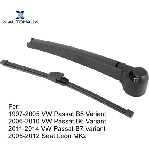 X Autohaux Rear Windshield Wiper Blade Arm Set for 1997-2005 VW Passat B5 - 280mm 11inch
