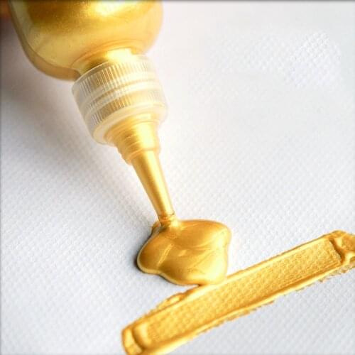 60ml Metallic Acrylic Paint Resin Pigments Gold Silver Copper Plaster Coloring DIY Hand Clothes Painted Graffiti Pigments