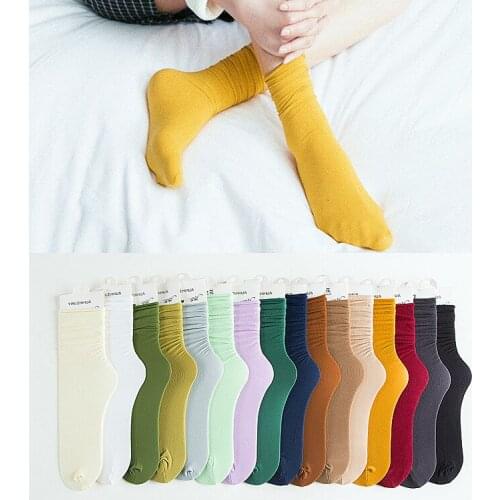 Summer Womens Socks Thin Velvet Pile Stockings New Korean Long Candy Color Curled Stockings Candy Color Socks Woman Socks
