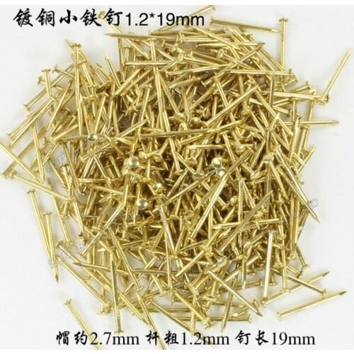 Small nail wooden box nails antique copper plating round iron nails 1.2mm*19mm