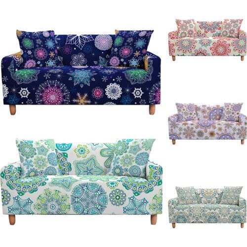 Mandala Elastic Sofa Cover for Living Room Sectional Corner Slipcover for Couch Cover Bohemian tramo funda de sofá mariposa