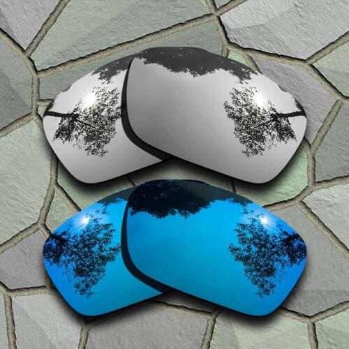 Chrome&Sky Blue Sunglasses Polarized Replacement Lenses for Oakley Fuel Cell