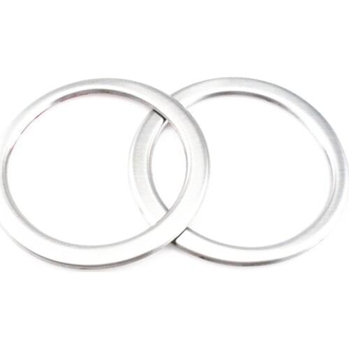 Stainless steel 2 pcs. lining Chrome vent hole Exit Cover trim ring decoration suitable for VW Sagitar Jetta MK6 2015-2016