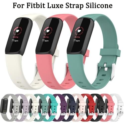 2021 New Soft Silicone strap for Fitbit Luxe band Replacement wristband Smart Watch Sport Bracelet Fitbit Luxe Watch Accessories