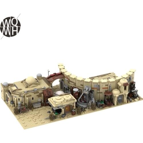 NEW Space Series Wars Tatooine New Hope Desert Village Mos Eisley Architecture Spaceport Building Blocks Kids Bricks Toys