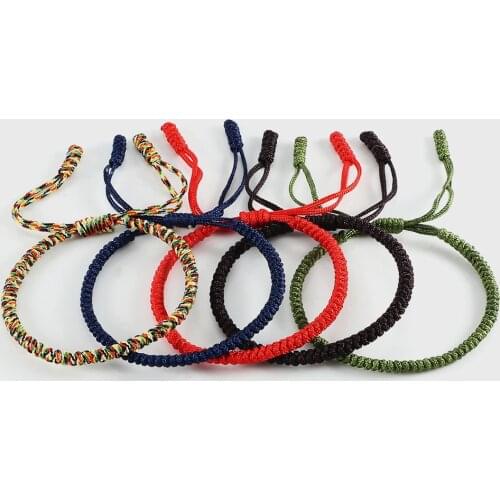20Colors Thread Braided Tibetan Buddhist Bracelet for Women Men Lucky Handmade Knots Bracelets & Bangles Adjustable Size Jewelry