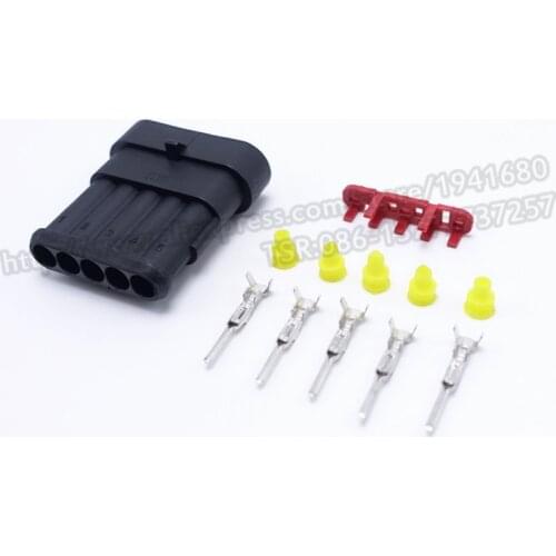 1.5 Series Five Pins Ways Enhanced Seal Female Cars Connector Plug Shipping With Registered Waterproof 282107-1