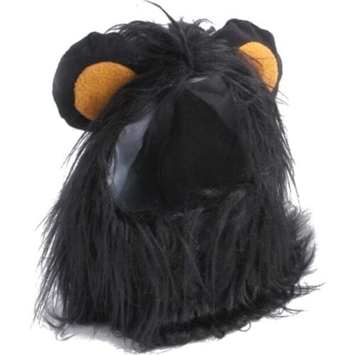 Funny Pet Costume Lion Mane Wig Cap Hat for Cat Dog Halloween Christmas Clothes G32A
