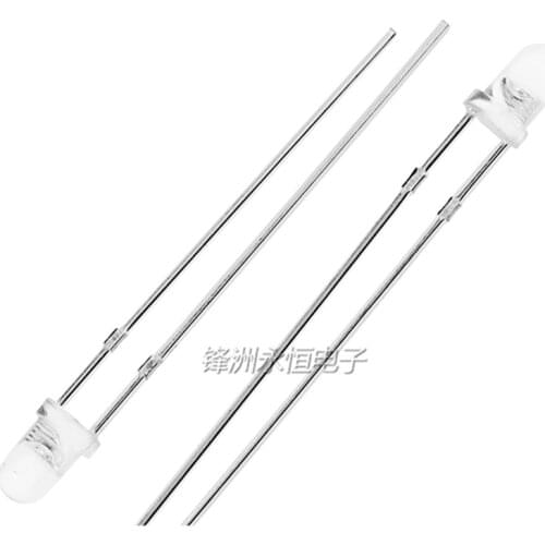 25PCS 3MM Photodiode LED Type F3 Photosensitive Tube Round Head Transparent Long Feet