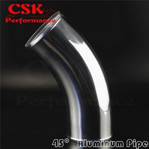 45 Degree 102mm 4" inch Aluminum Intercooler Intake Pipe Piping Tube hose