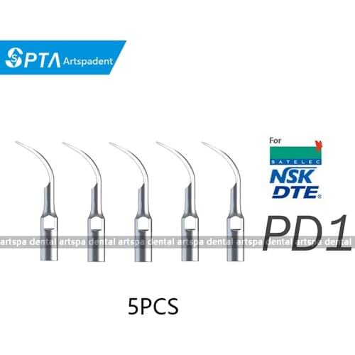 5pcs PD1 dental scaler tips teeth whitening dental equipment ultrasonic dental scaler tip PD1 for SATELEC NSK GNATUS DTE