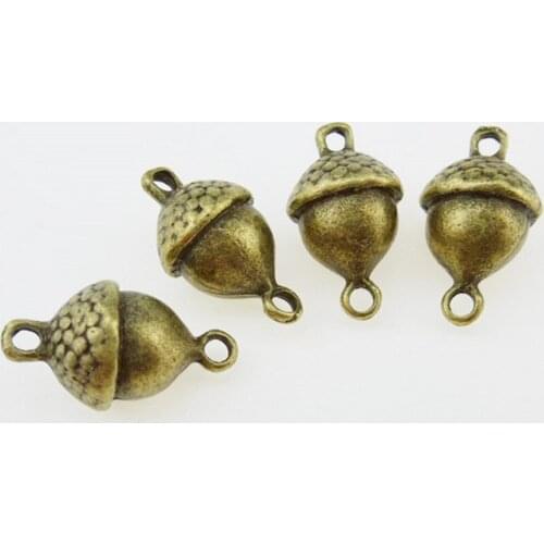 6pcs 12834 Antique Bronze Pine Nuts Connector Charms Pendants Accessories For DIY Necklace Bracelet Alloy Jewelry Making
