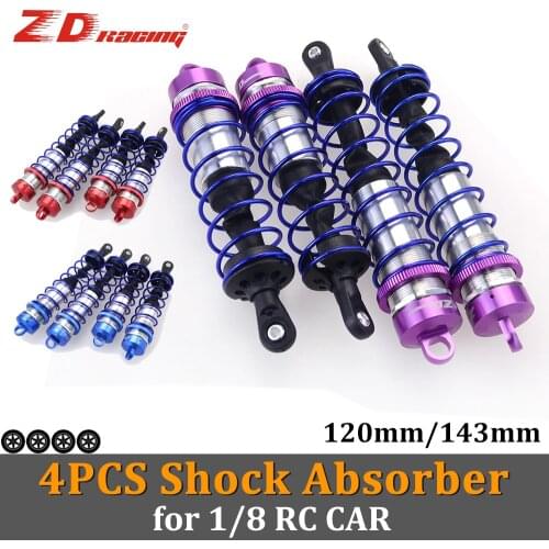 Surpass Hobby ZD 4PCS All Metal Shock Absorber Oil Filled Damper 120mm 143mm for 1/8 RC Car HSP Racing HPI Traxxas Wltoys Drift
