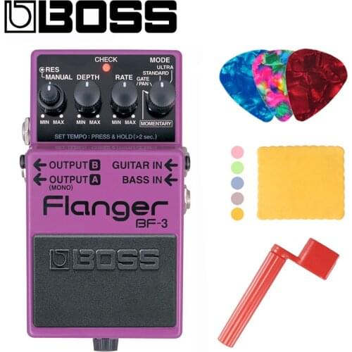 Boss BF-3 Audio Flanger Pedal for Guitar and Bass with Momentary Mode, Tap Tempo, and Ultra and Gain/Pan Modes