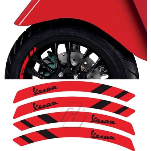 Motorcycle Wheel Decal Rim Reflective Sticker Case for Vespa Sprint GTS 50 125 150 250 300 Super
