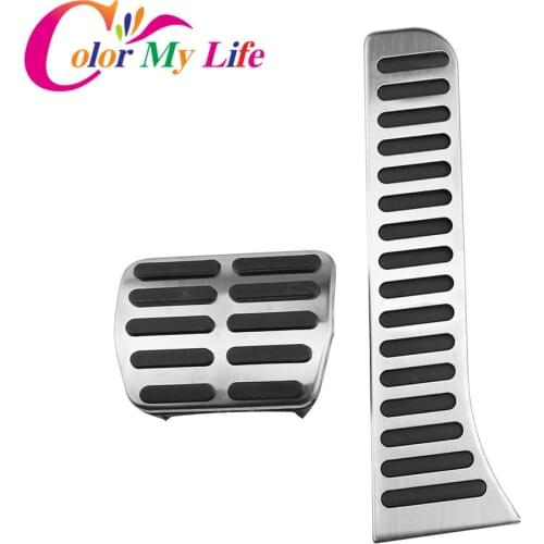 Color My Life RHD Aluminum Car Pedals Brake Accelerator Pedal for VW Golf 6 Scirocco Jetta MK5 MK6 PASSAT for Skoda Octavia