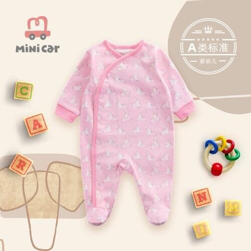 Babys bodysuit baby girls hip suit spring and autumn outing warm clothes newborn full moon clothing