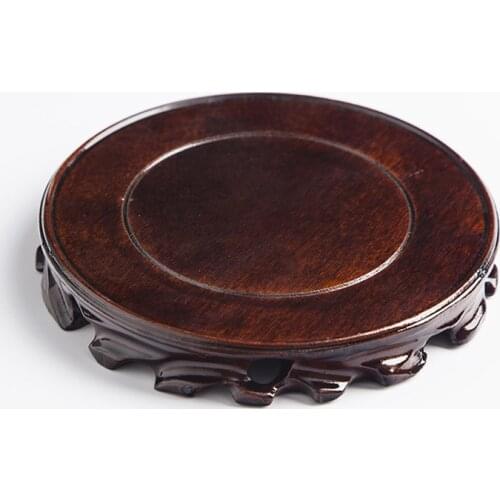 Home Decor Solid Wood Round Base for Aroma Burner statue sculpture flowerpot Shelf Pedestal Handicraft ornament Shelves Base