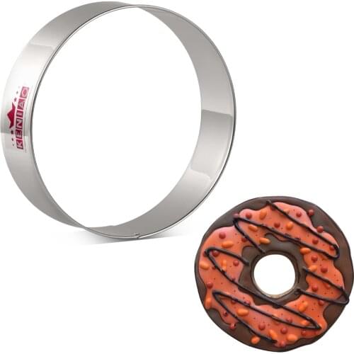 KENIAO Big Circle Cookie Cutter - 8.8 x 8.8 CM - Fall/Autumn Biscuit Fondant Sandwich Bread Cutters - Stainless Steel