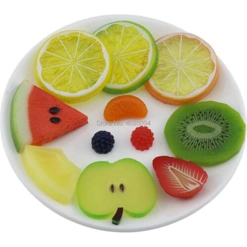 Gresorth Premium Artificial Fruit Slice Fake Lemon Watermelon Kiwi Apple Cherry Pineapple Party Decoration