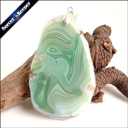 High Quality Natural Crystal Cluster Gem Stone Jewelry Polished Faceted Agates Slice Beads Pendant Necklace for Women AA280