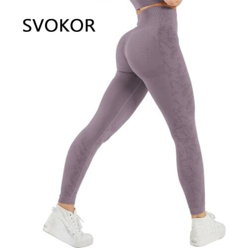 SVOKOR Seamless High Waist Leggings Push Up Workout Printed Booty Females Gym Clothing Athletic Leggins Bubble Butt Best Selling