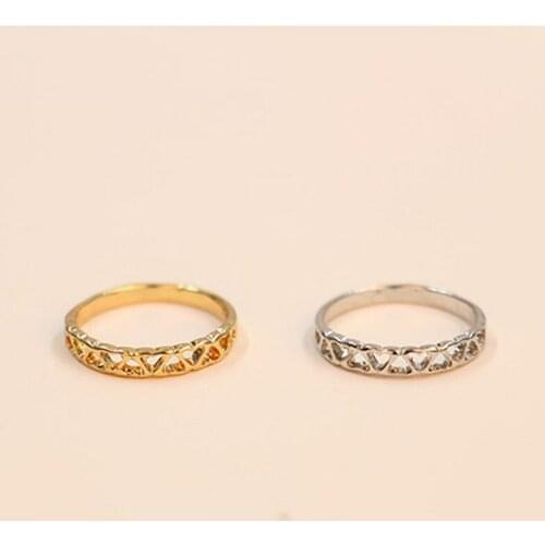 Fashion hollow out hearts are linked together ring,cute ring designed for women, wholesale