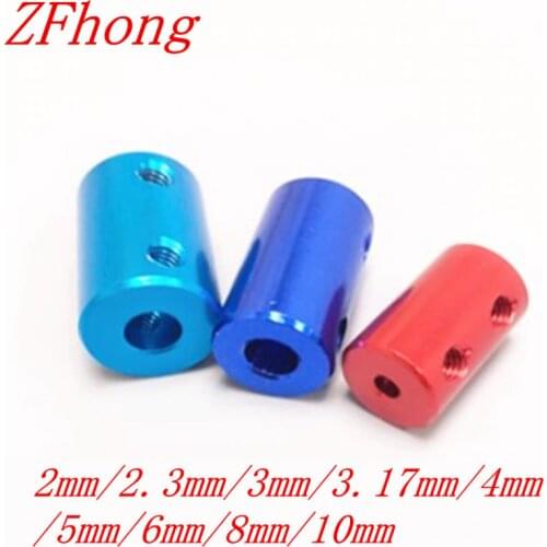 1pc Aluminum Coupling Bore 2MM 3MM 4mm 5mm 6mm 8mm 10mm 3D Printers Parts Blue Shaft Coupler Screw For Stepper Motor Accessories