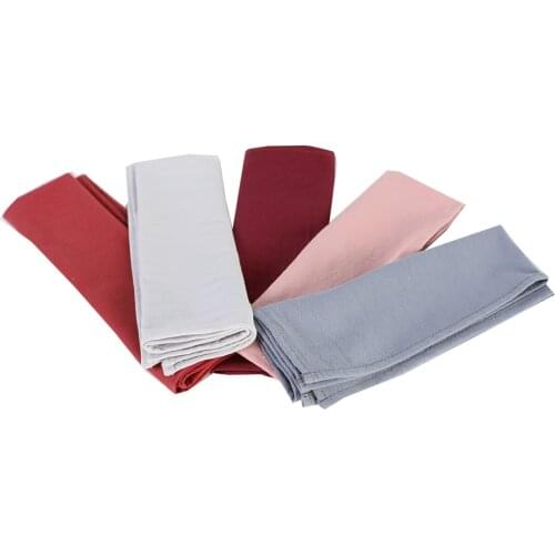 Set of 8 Table Cloth napkins with Hemmed Edges 100% Raw Cotton Wrinkles After Washing for Weddings Parties Holiday Dinner