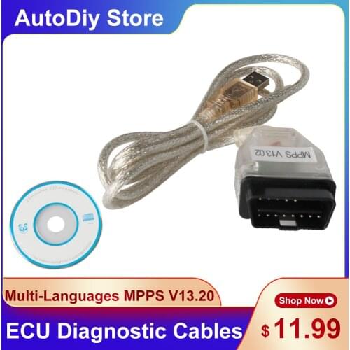 Newest ECU Key Programmer Tools OBD2 Car Diagnostic Cables MPPS V13.02 Chip Tuning Multi-Languages