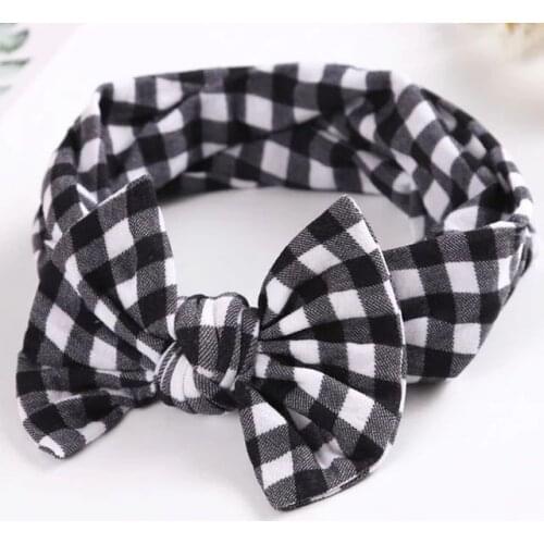 20pc/lot 2021 New Arrival Plaid Nylon Baby Headbands,Red black Check Nylon Headband Girls Nylon Turban Headband Wholesale Price