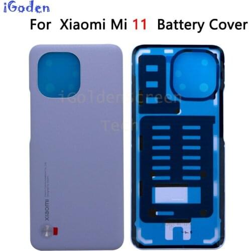 Original NEW For Xiaomi Mi 11 Back Battery Glass Cover Rear Door Housing Case For Xiaomi Mi 11 Battery Cover With tools